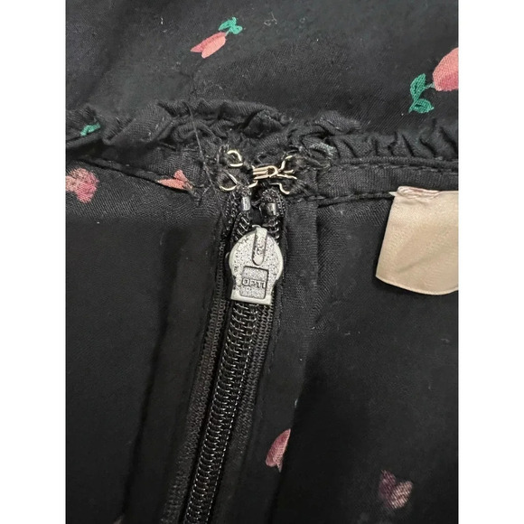 Ann Taylor LOFT 3/4 Sleeve Black Floral Print Midi Dress - Picture 7 of 7